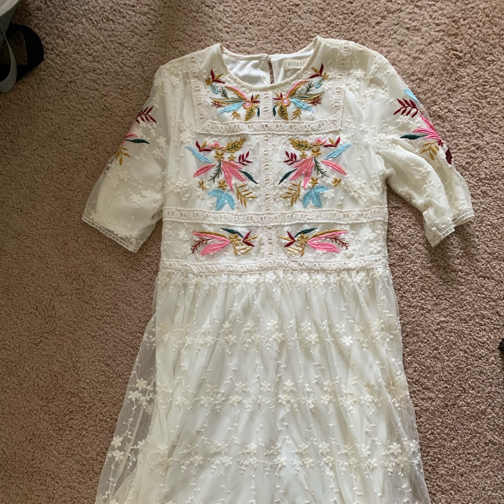 COPY - Roolee Naomi embroidered dress, worn once!